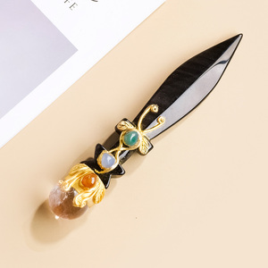 Venta al por Mayor de Adornos de Cristal Hechos a Mano, Bola de Cristal de <span class=keywords><strong>Obsidiana</strong></span>, Decoración para el Hogar, Artesanía de Cristal - Product Image 4