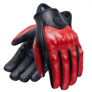 Gants de moto en cuir personnalisés de qualité supérieure pour hommes - Imperméables et compatibles avec les écrans tactiles pour la conduite décontractée et sportive - Product Image 1