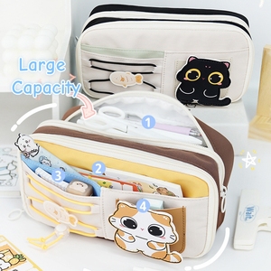 Trousse à crayons personnalisée <span class=keywords><strong>Apple</strong></span> pour l'école Trousse à crayons multicouche avec cordon de serrage Trousse à crayons personnalisable au design d'animaux kawaii mignons - Product Image 2