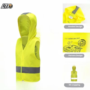 Veste de sécurité réfléchissante HBC, résistante à l'usure, logo personnalisable, haute visibilité, réflecteur, gilet de sécurité réfléchissant pour les élèves - Product Image 2