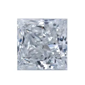 Zuanfa Jewelry Lab Created loose Diamond 1ct 2ct 3ct VVS VS Si Square Shape Princess Cut Lab Grown diamond