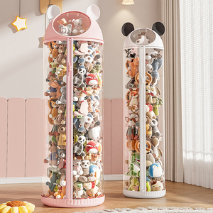 Tổ Chức Búp Bê Lưu Trữ Xô Hộp Thùng Với Dây Kéo Đồ Chơi Lưu Trữ Xô Trẻ Em Của Búp Bê Lưu Trữ Xi Lanh Sang Trọng Búp Bê - Product Image 2