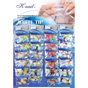 G.Nail new style 24 packs Mixed French manicure with colorful print
