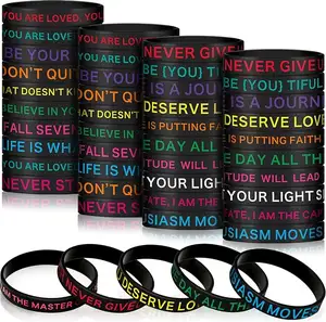 Custom Logo Rubber Bracelet Eco-Friendly Embossed Silicone Wristband For Events And Party Festivals Gifts