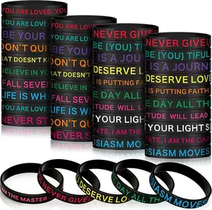 Individuelles Logo Gummi-Armband umweltfreundliches geprägtes Silikon-Armband für Veranstaltungen und Party-Festivals geschenke