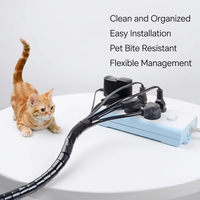 Tubo Espiral para Organización de Cables, Funda Protectora de Cables de PE para el Hogar, Oficina, PC, Gaming, Anti-Mordeduras