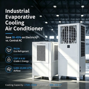 เครื่องปรับอากาศแบบระเหยน้ำสำหรับอุตสาหกรรม COP 4.50 เกรด 1 ฉลากพลังงาน R410A Eco สำหรับระบบทำความเย็นโรงงานพื้นที่ขนาดใหญ่ - Product Image 1