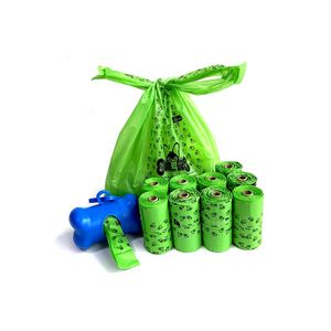 Eco Friendly Handle Tie Organic Dog Poop Bags <b>Small</b> Corn Starch Biodegradable <b>Compostable</b> Dog Poo Bags - Product Image 3