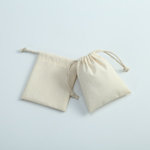 <b>Drawstring</b> Bags Rectangular Pure Cotton Fabric Jewelry Packaging Organizer For Rings Power Banks Custom Storage <b>Pouches</b> - Product Image 1