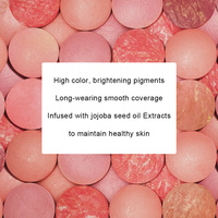 OCHAIN Palette de fard à joues cuites au four personnalisées Joues marbrées Finition naturelle Bronze Poudre pressée pour le visage Marque privée Shimmer