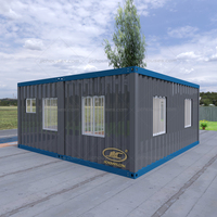 Maisons de grange à assemblage facile double histoire 3m x 6m bureau préfabriqué détachable maison conteneur plat avec verre