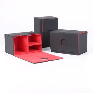Caja de Cartas de PU con Doble Apertura y Diseño Personalizado FX, con Impresión de Tarjetas Flash para Almacenamiento de Mazos de Cartas - Product Image 4