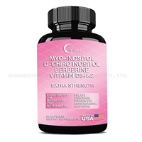 Complément alimentaire de haute qualité en capsules de mélange de poudre de myo-inositol et de D-chiro-inositol avec vitamine et acide folique pour l'équilibre hormonal