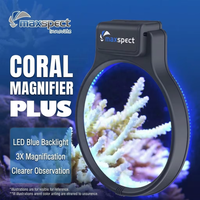 Factory Wholesale JSD Magnetic Coral Magnifier 3X LED Blue Light Reef Viewer With Interchangeable Filter for Saltwater Aquarium
