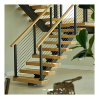 Kit de garde-corps en acier inoxydable SS304 SS316 avec poteaux carrés et poignées, revêtement poudré, pour bricolage extérieur, villa, terrasse, escalier, balcon