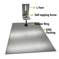 Accessoire pour pied Corigy en L Fabrication de support de montage solaire sur le toit accessoire pour pied en L pieds en L pour systèmes de montage solaire sur le toit en métal