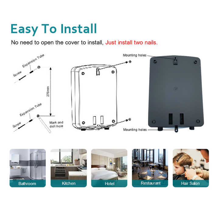 5500W Multi Point Electric Instant Water Heaters Tankless Temperature ...