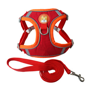 ONESTEP produsen grosir kustom rompi anjing reflektif tanpa tarik tali dada nilon tombol bantalan berpori untuk hewan peliharaan - Product Image 2