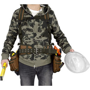 Gardener Carpenter <strong>Tool</strong> Pouch Heavy Duty Construction Combo Apron <strong>Tool</strong> Bag Adjustable <strong>Tool</strong> <strong>Belt</strong> Suspenders Zipper Portable - Product Image 5