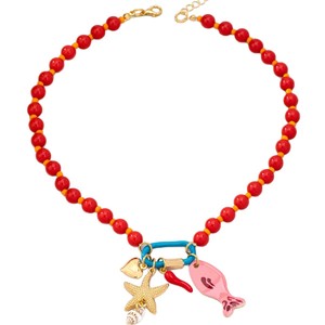 Collar de Acero Inoxidable con Dijes de Estrella de Mar y Cuentas Coloridas Estilo Bohemio de Fanhua Jewelry, Ideal para el Verano y la Playa - Product Image 5