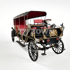 Chariot de luxe électrique et à chevaux, style vintage royal victorien, pour le tourisme, les parcs équestres et les attractions - Product Image 3