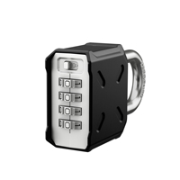 Cadenas à combinaison réinitialisable CH-620 55 mm à 4 chiffres pour extérieur avec anse en acier trempé de 8 mm, antirouille, pour portail et salle de sport