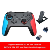 Manette de jeu sans fil multifonction pour Android/iOS/PC/TV, double vibration turbo, poignée personnalisée BT