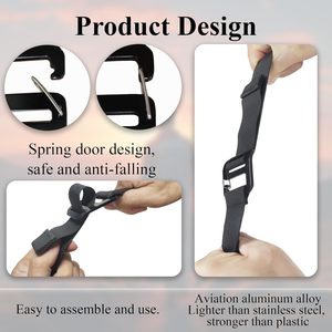 LXLVOUEG G Hook Buckles Tactical <b>Adjustable</b> Webbing G Shaped Wave Buckle With <b>Adjustable</b> Spring Door G Clip Backpack <b>Strap</b> - Product Image 4