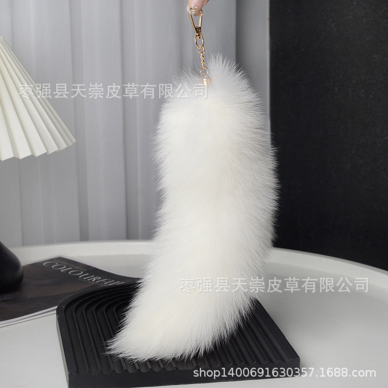 Zorro blanco teñido de blanco - 36cm