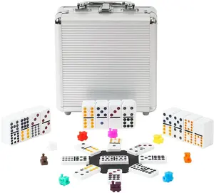 Ensemble de jeu de Train mexicain à 12 points colorés avec boîtier en aluminium