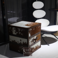 Meuble de salon moderne en bois massif avec cuir de vachette, design extensible de qualité supérieure pour bar à domicile ou entrée