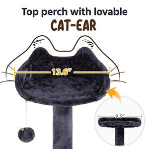 Fuente directa de fábrica del fabricante al por mayor moderno alto gato árbol gato rascador casa para gatitos grandes Casa de mascotas jugar - Product Image 5