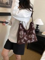 Sac fourre-tout HAOXUAN élégant et simple, couleur unie, vintage, durable, pour femme, avec fermeture éclair, nouveau style 2026, polyvalent, pour l'école, le travail, décontracté