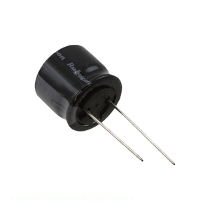 ตัวเก็บประจุแบบ Through Hole รุ่น 16YXH2200MEFCGC18X16  ชนิด CAP ALUM ความจุ 2200 ไมโครฟารัด ค่าความคลาดเคลื่อน 20% แรงดัน 16 โวลต์ แบบ Radial - Product Image 1
