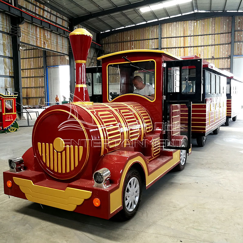 Mini tren diésel eléctrico para parque de atracciones, trenes de juguete sin vías al mejor precio