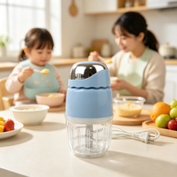 Huishoudelijke voedselhakselaar, babyvoedselprocessor, voedselveilige beker, roestvrijstalen messen, draagbare babypuree-maker voor groenten & vlees