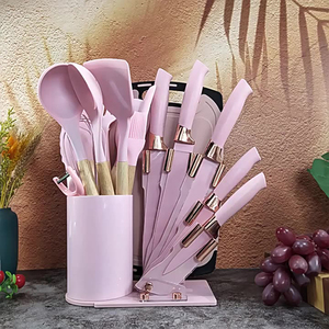 Juego de utensilios de cocina de silicona para cocina antiadherente, juego de utensilios de cocina de silicona, juego de 20 piezas, cuchillo de cocina, cuchara - Product Image 4
