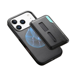 เคสโทรศัพท์หนัง PU ดีไซน์หรู ป้องกันการตก พร้อมสายคล้องข้อมือแบบซ่อน ที่ใส่บัตรแม่เหล็ก สำหรับ <span class=keywords><strong>iPhone</strong></span> Pro Max - Product Image 5