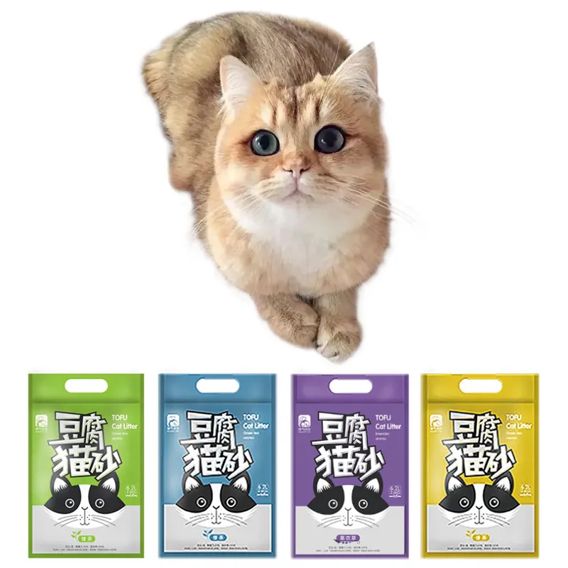 Tofu olmayan hazne soya çin pet malzemeleri yıkanabilir yıkanabilir zeolit kedi kumu