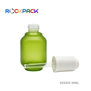 <span class=keywords><strong>30ml</strong></span> Frosted màu xanh lá cây trang trí mỹ phẩm tinh dầu chai nhỏ giọt với KHÁC NHAU droppper bơm - Product Image 5