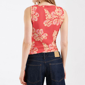 Top Halter de Verano para Mujer, Diseño de Fábrica, Escote Profundo en V, Transpirable, 100% Algodón, Estampado Hawaiano, Alta Calidad - Product Image 3