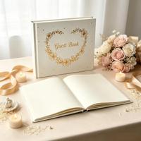 Livre d'or de mariage A5 personnalisé avec impression et dorure à chaud, couverture rigide