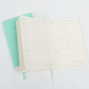 Cross-Border <b>A5</b> Soft Leather PU Simple <b>Notebook</b> Thermal Bound Printed Style with Strap and Pocket for On-The-Go Note Taking - Product Image 3