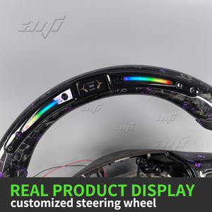 Volante Deportivo AIFI Mejorado y Personalizado con LED Inteligente, Cuero Negro Perforado y Fibra de Carbono Forjada, 300 35mm - Product Image 3
