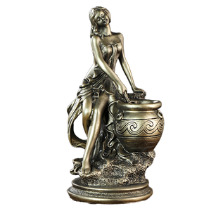 Figura de Resina HOUSEDECO al por Mayor, Hecha a Mano en Fujian, China, Estatua de Diosa Griega Pintada a Mano en Bronce, Modelo de Escultura Romana Personalizada - Product Image 1