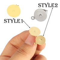 Fermoirs, crochets, clous, tiges vierges, attaches, attaches d'oreille, attaches d'oreille pour boucles d'oreilles, fabrication de bijoux DIY, modèle hypoallergénique en acier inoxydable