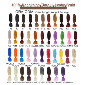 Julianna Tresse Cheveux Pelo Para Trenzas Al Por Mayor 100% Kanekalon Extensión de cabello 100 Jumbo <span class=keywords><strong>Trenza</strong></span> de cabello trenzado al por mayor - Product Image 2
