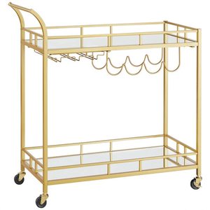 Étagère de rangement pour cuisine Nouveau plateau en verre trempé Mobilier industriel en métal <span class=keywords><strong>Chariot</strong></span> de bar de rangement <span class=keywords><strong>Chariot</strong></span> de cuisine en acier - Product Image 2
