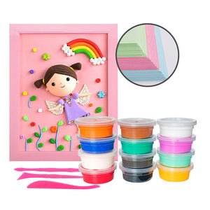 Cadres pour œuvres d'art d'enfants, dessins, loisirs créatifs, accessoires pour pâte à modeler et slime, cadre <span class=keywords><strong>photo</strong></span> DIY avec mignon éléphant en argile pour enfants - Product Image 2