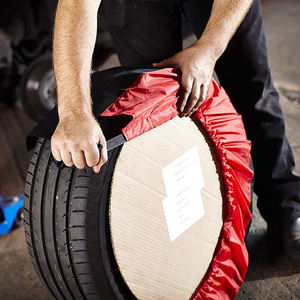 אביזרי רכב 600d שחור אוקספורד בד 260 גרם + 170t בד פוליאסטר אדום 44 גרם שקיות אחסון צמיגים - Product Image 4